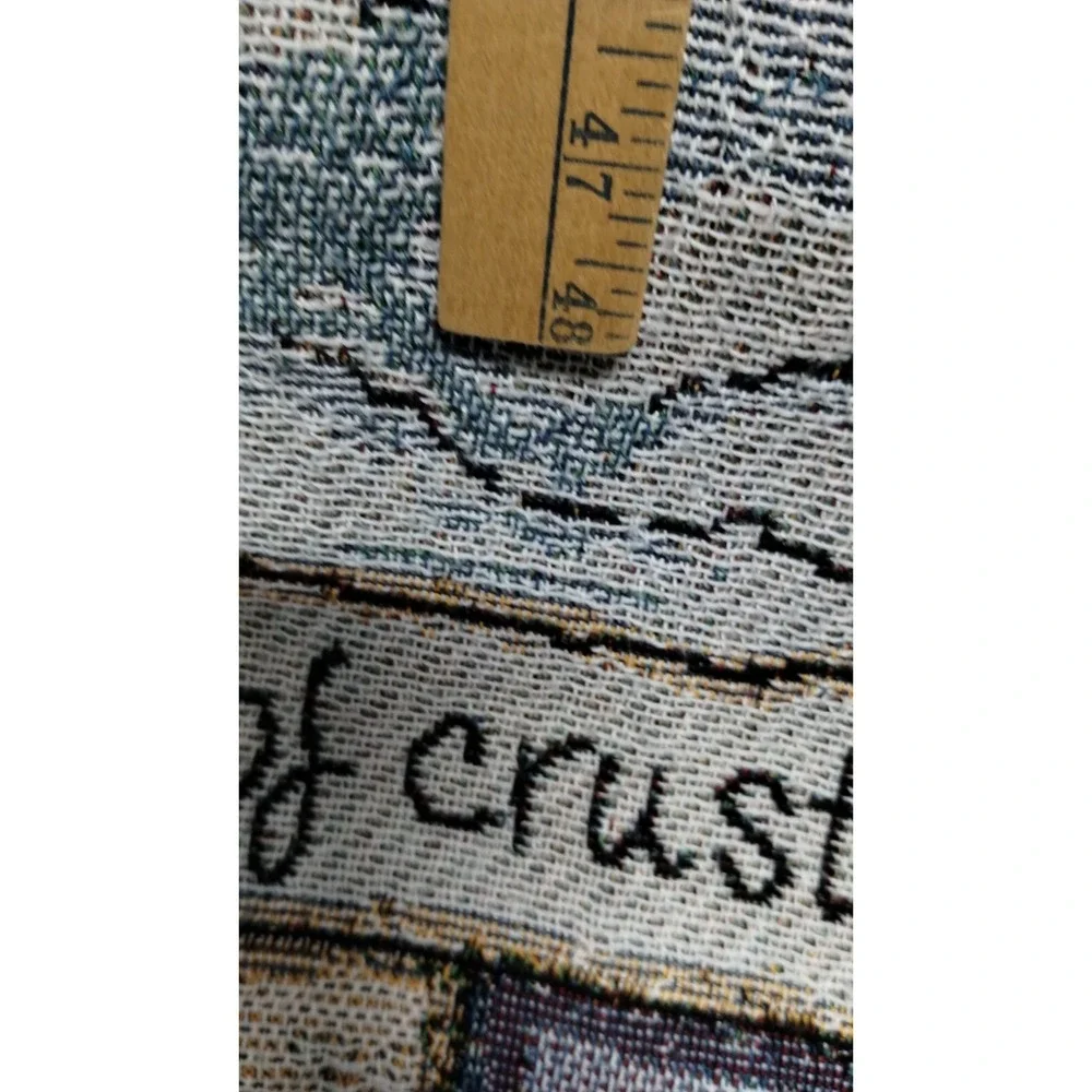 Heidi Salerberg Tapestry Throw Blanket Snowman Winter Scene‎ Fringed